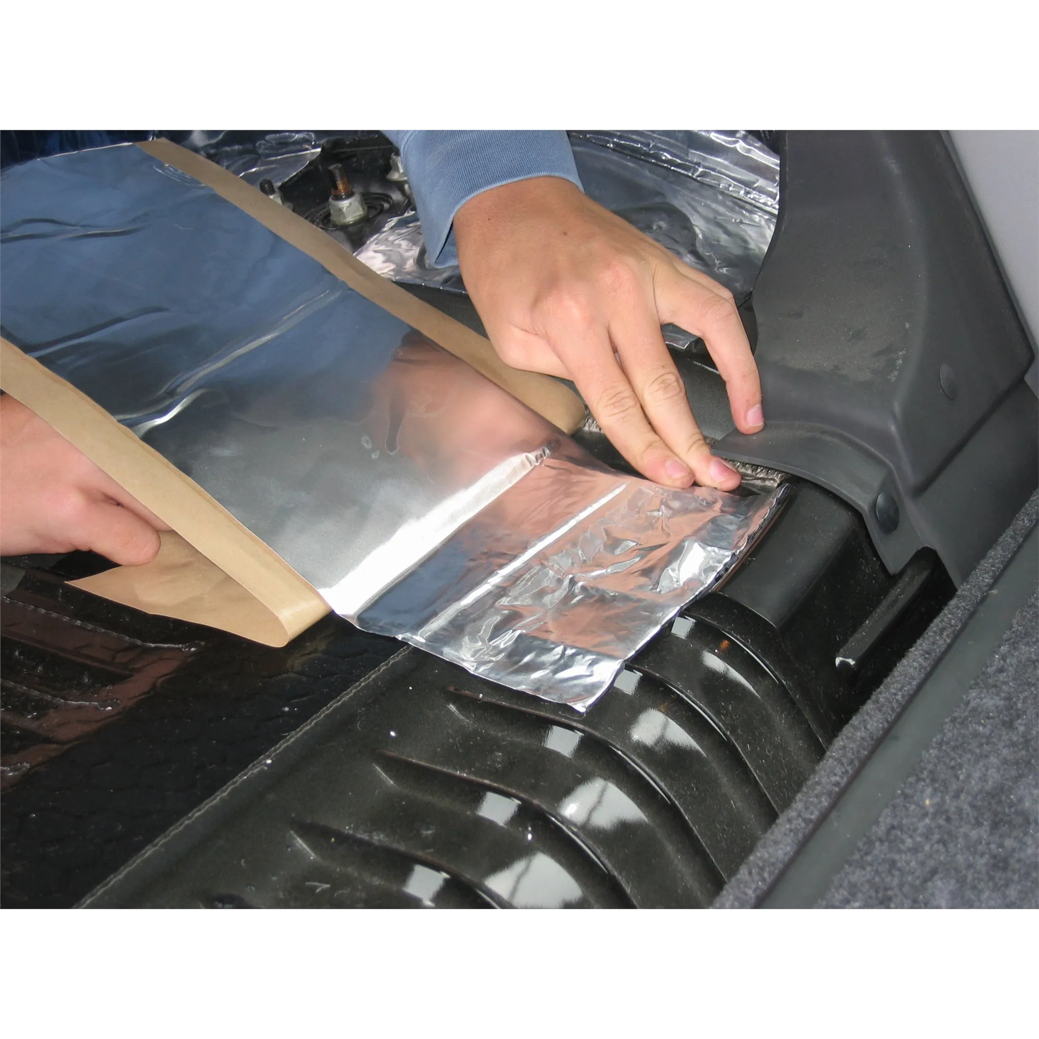 Hushmat Ultra Starter Kit Heat and Sound Barrier 12 x 12" Sheet 1/8" Thick Rubber - Silver
