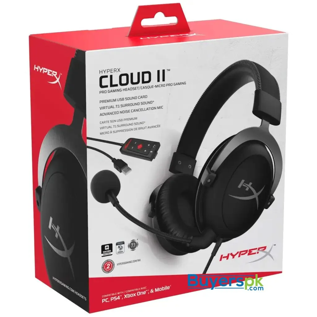 Hyperx Cloud II 7.1 Surround Sound Gaming Headset Box Open / Lot