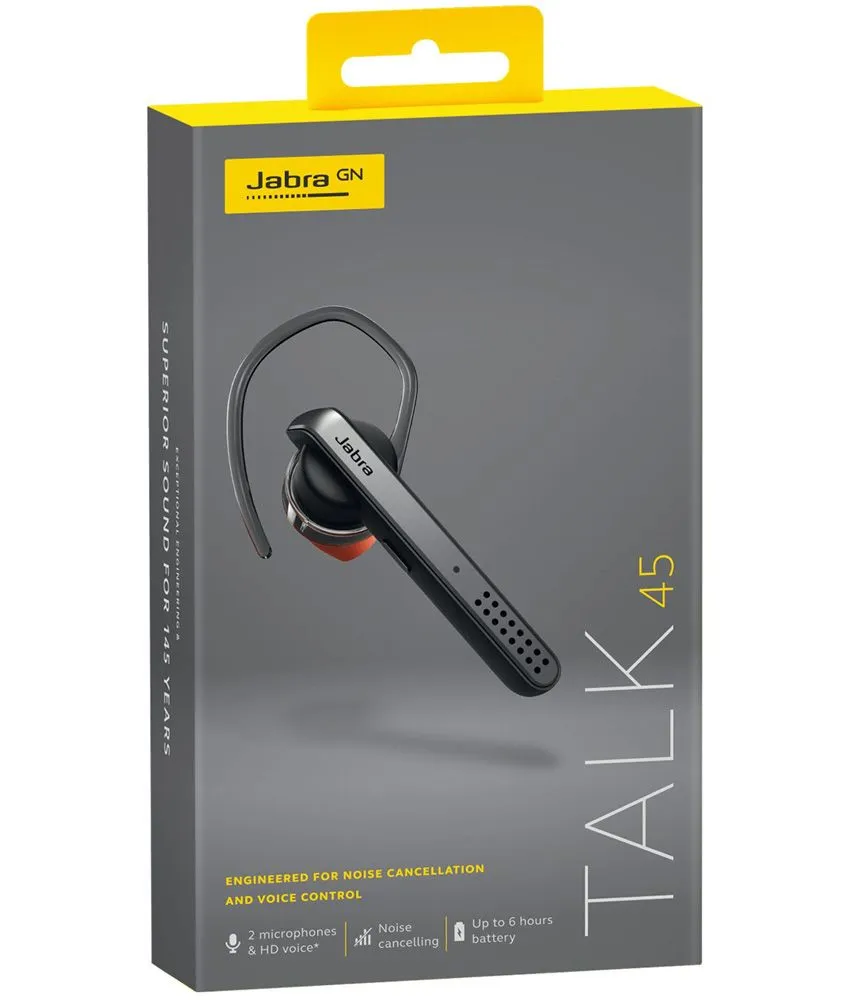 Jabra Black Talk 45 Headset - 100-99800900-02 & 245624