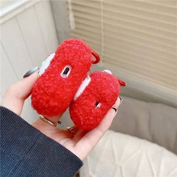 Kawaii Hello Kitty Red Plush AirPods Case