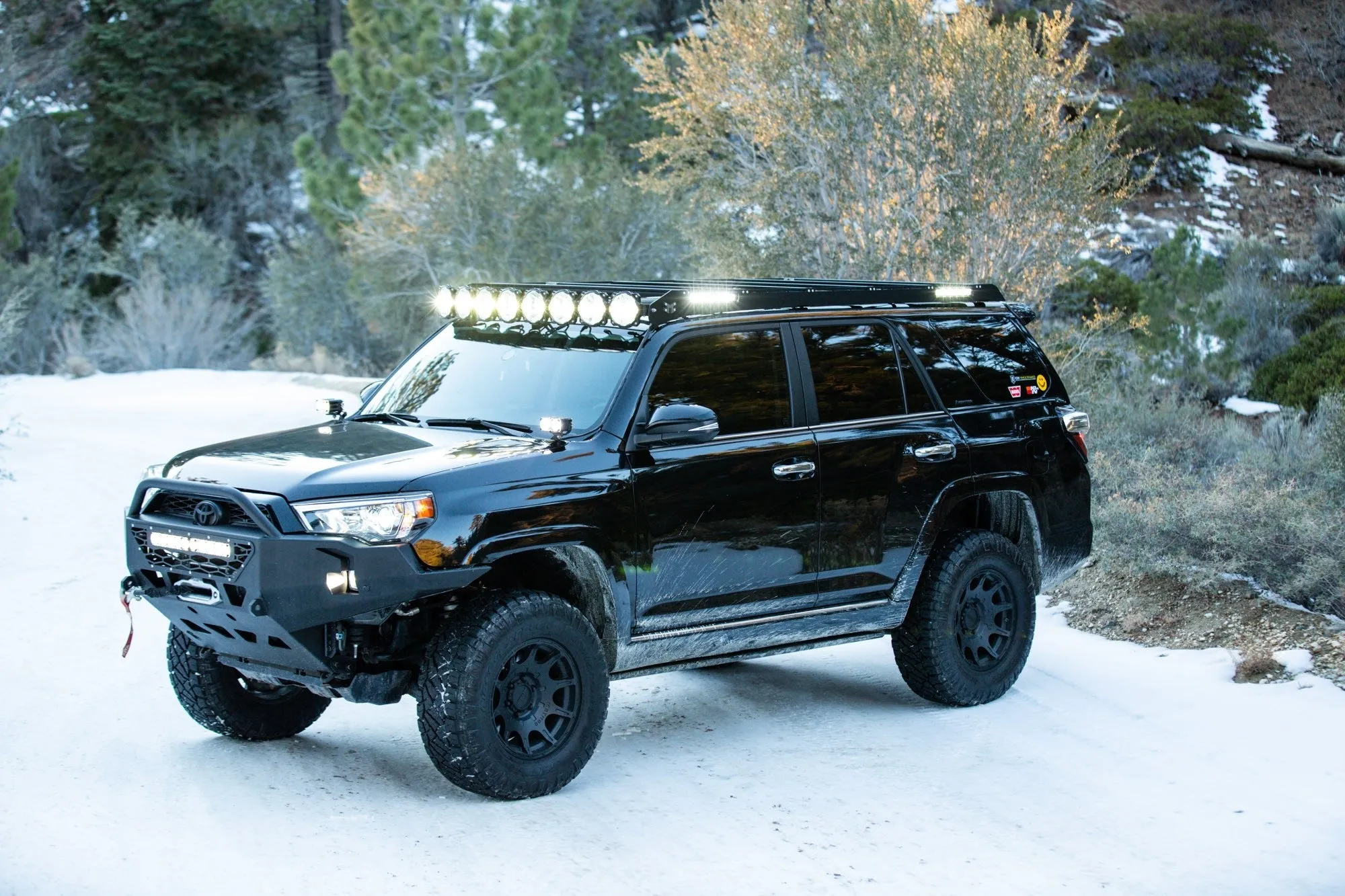 KC Hilites M-Rack 50" Gravity® LED Pro6 Roof Rack System - Side Blackout Plates - 2010-2019 4Runner