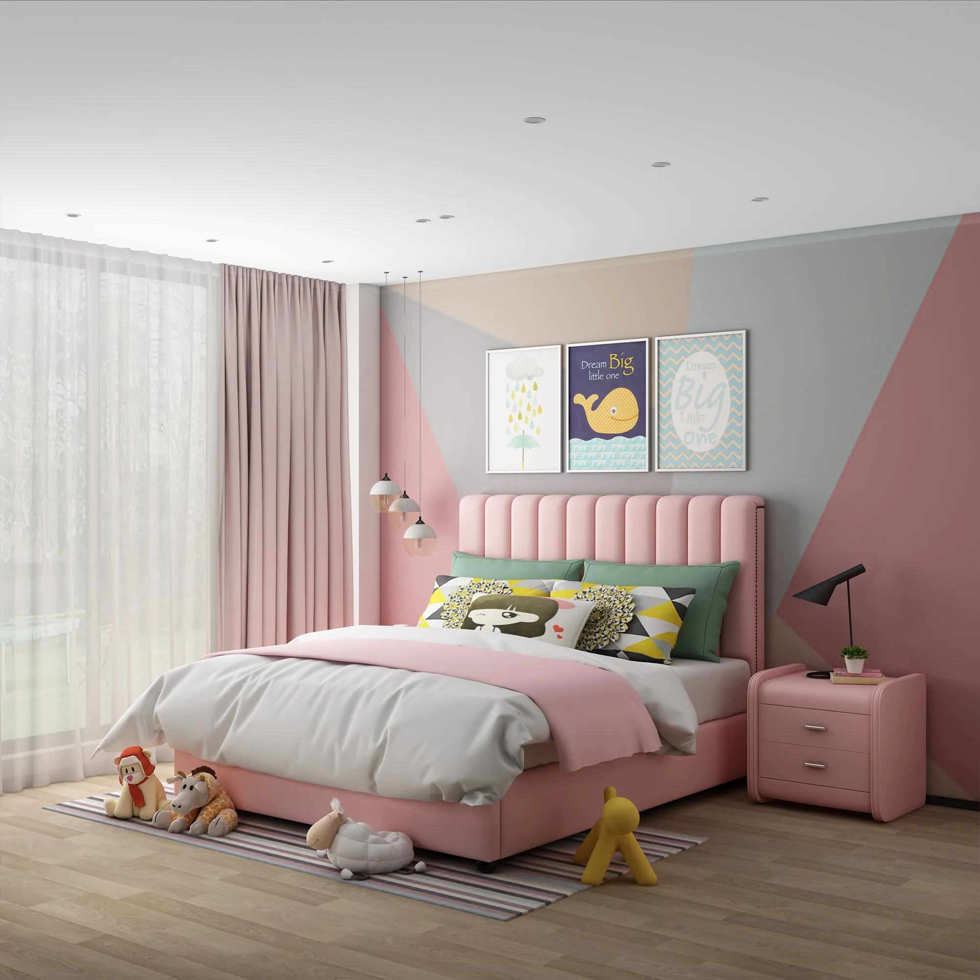 Makenna Upholstered Bed- Queen