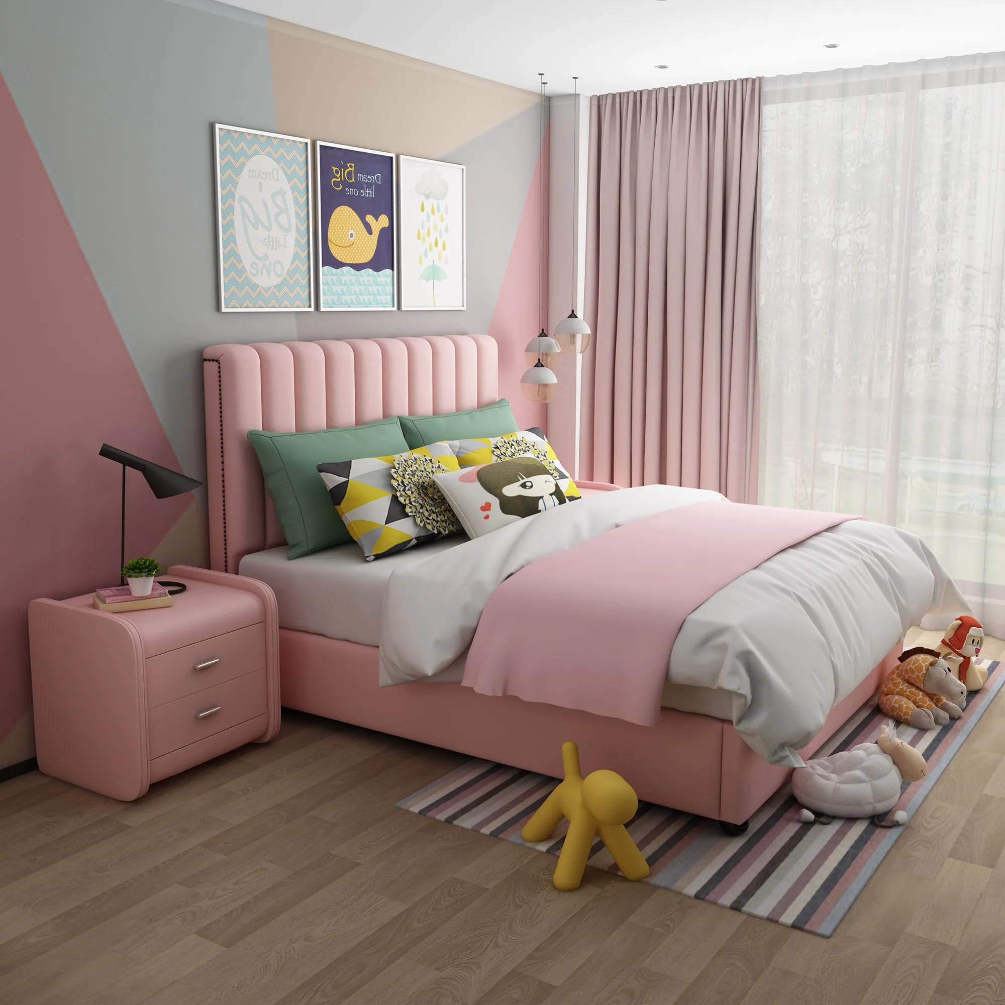 Makenna Upholstered Bed- Queen