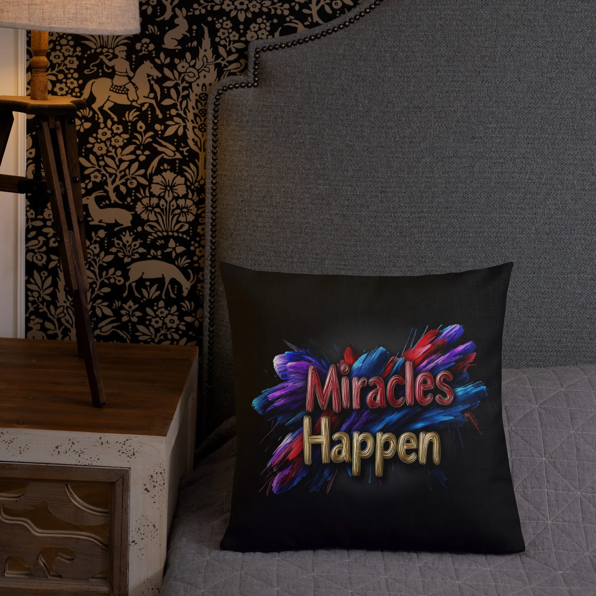 Miracles Happen: Bold Beginnings Premium Pillow