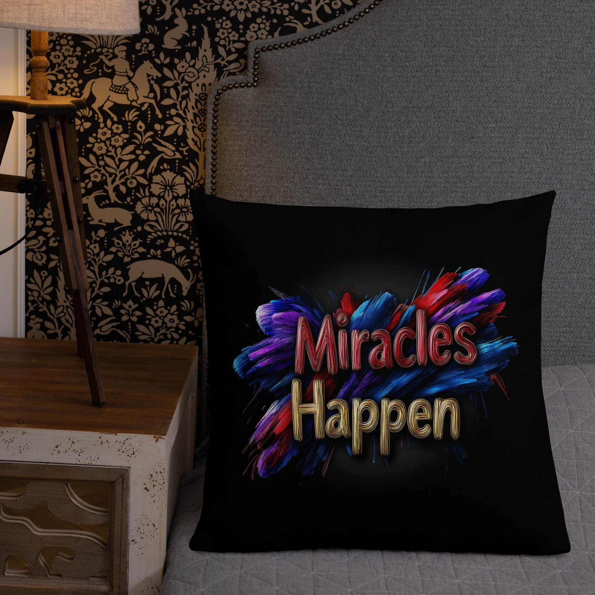 Miracles Happen: Bold Beginnings Premium Pillow