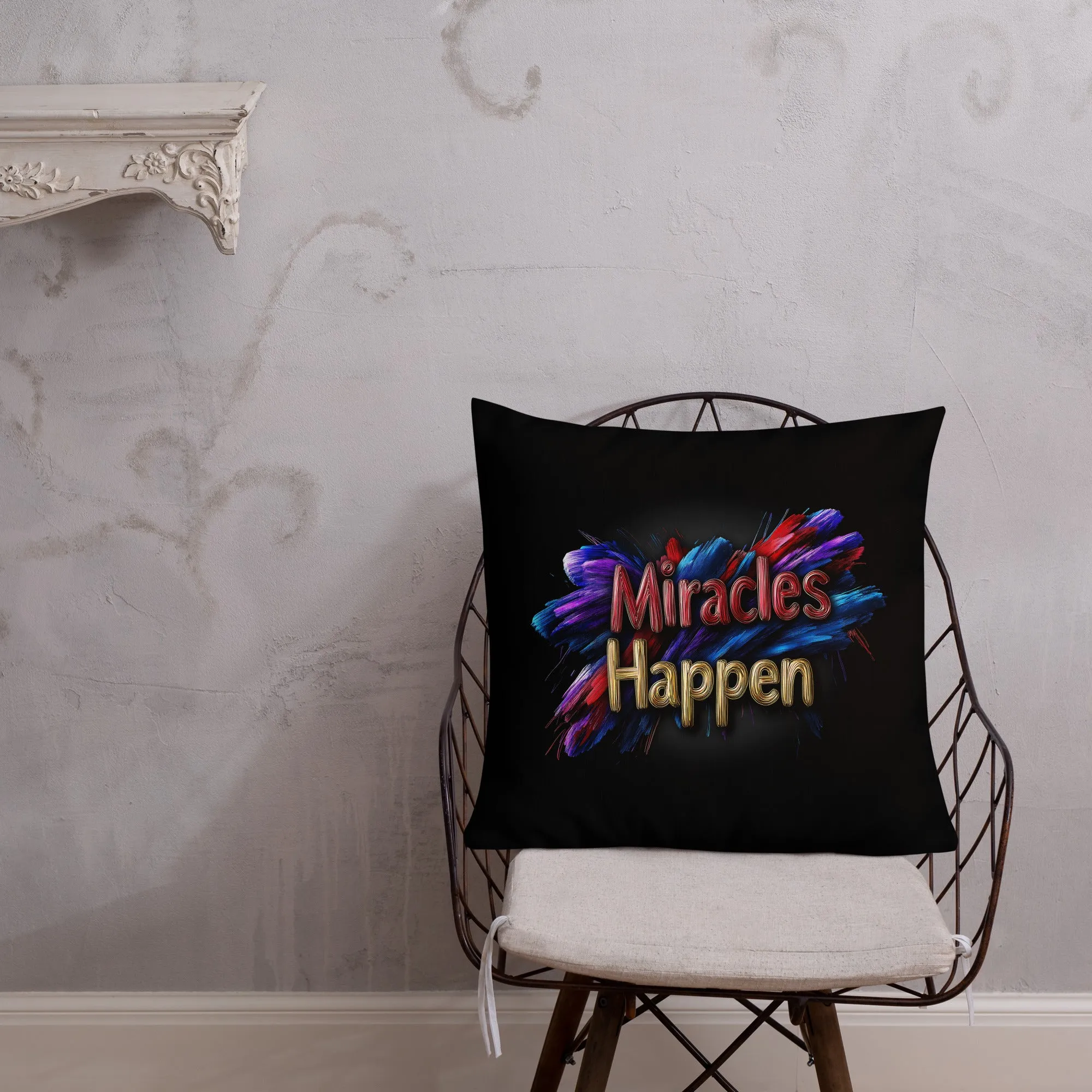 Miracles Happen: Bold Beginnings Premium Pillow