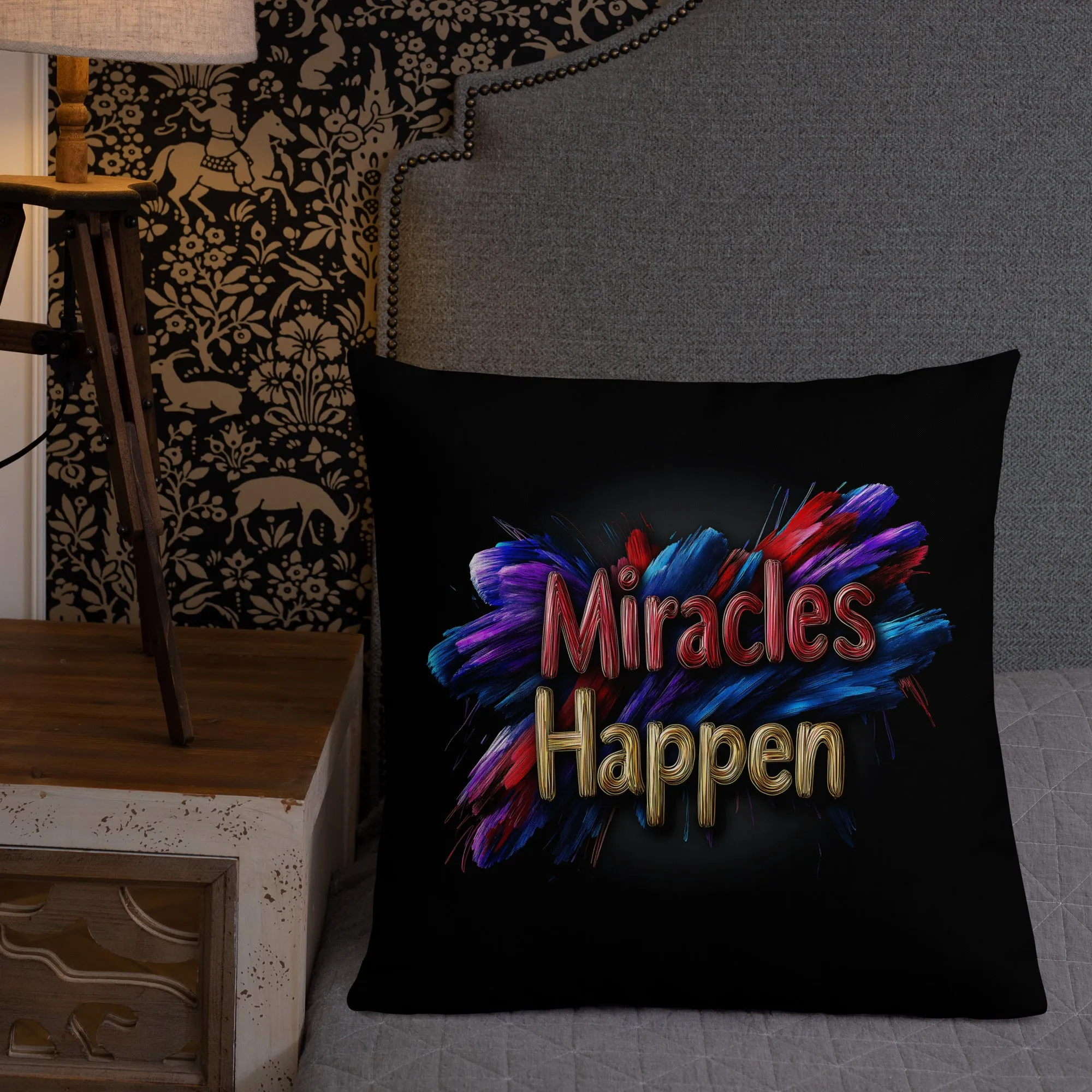 Miracles Happen: Bold Beginnings Premium Pillow