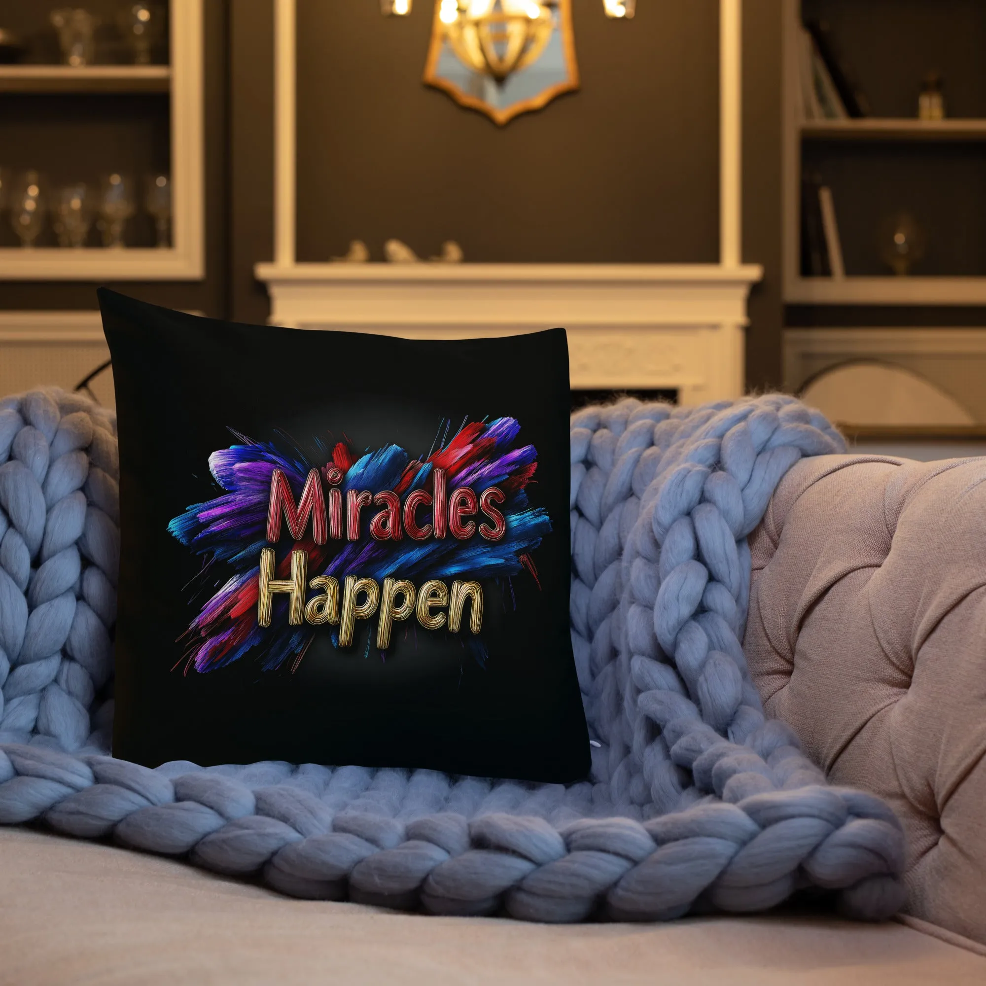 Miracles Happen: Bold Beginnings Premium Pillow