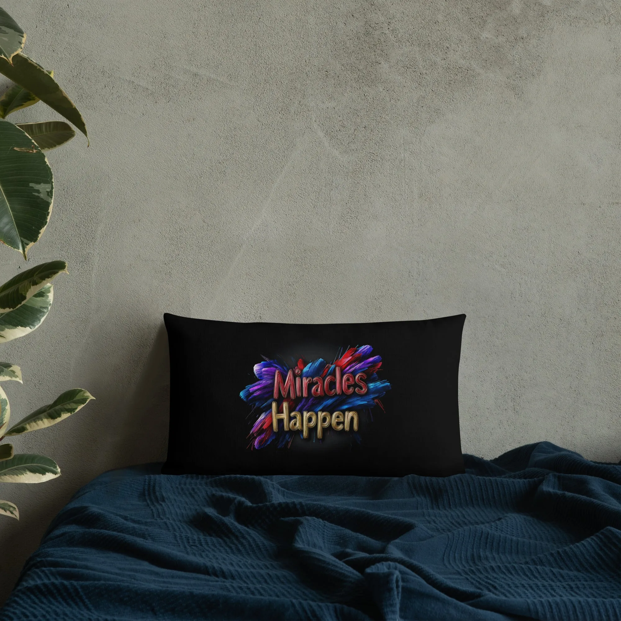 Miracles Happen: Bold Beginnings Premium Pillow