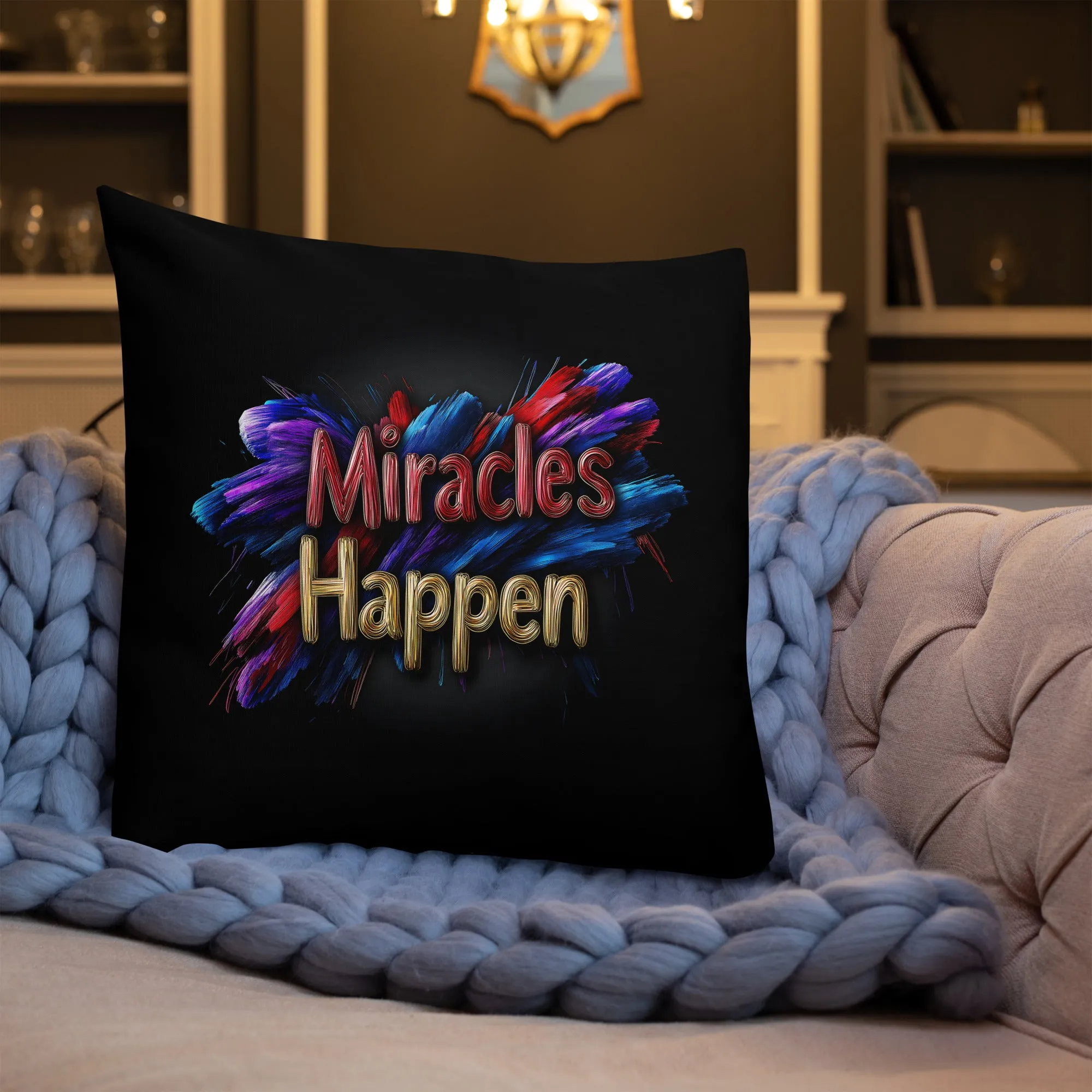 Miracles Happen: Bold Beginnings Premium Pillow