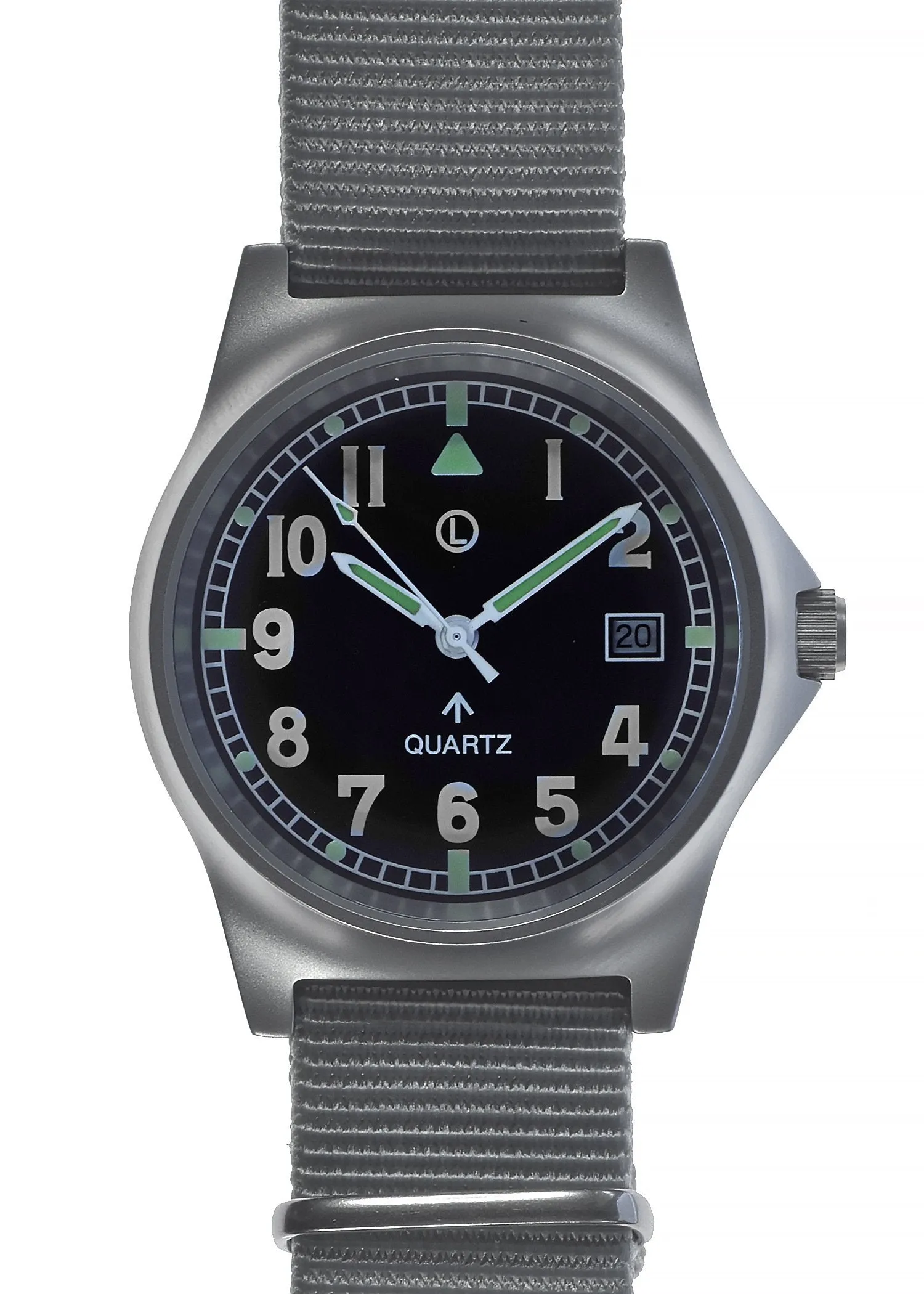 MWC G10 LM Stainless Steel Military Watch on a Grey NATO Strap (Sterile/Unbranded Dial)