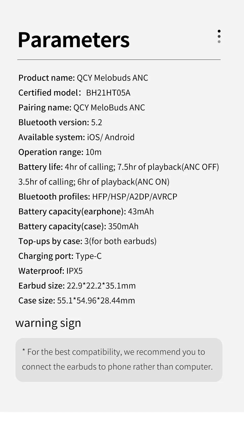 NEW QCY HT05 ANC Wireless TWS Bluetooth 5.2 Earphones 40dB Active Noise Cancellation Headset 6 Mic ENC HD Call TWS Earbuds