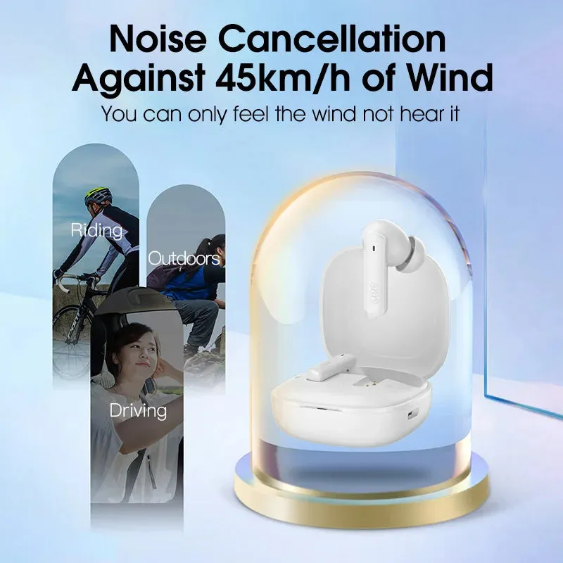 NEW QCY HT05 ANC Wireless TWS Bluetooth 5.2 Earphones 40dB Active Noise Cancellation Headset 6 Mic ENC HD Call TWS Earbuds