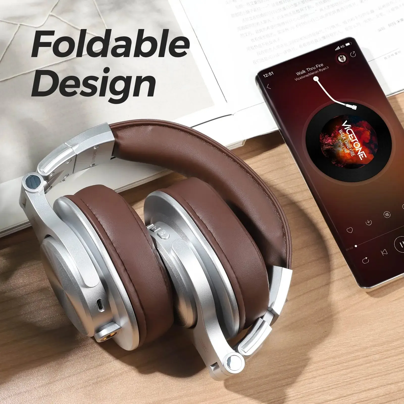 Oneodio A70 Fusion Wired   Wireless Bluetooth 5.2 Headphones - Over Ear Studio DJ Headset with Mic