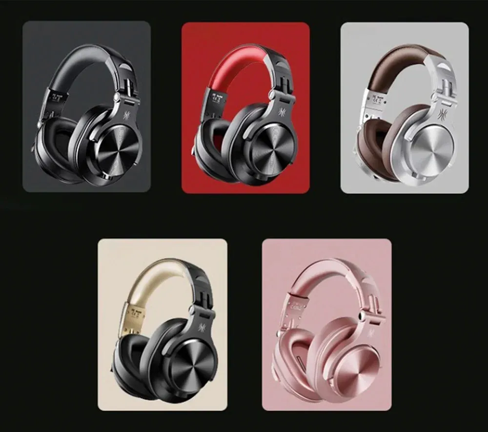 Oneodio A70 Fusion Wired   Wireless Bluetooth 5.2 Headphones - Over Ear Studio DJ Headset with Mic