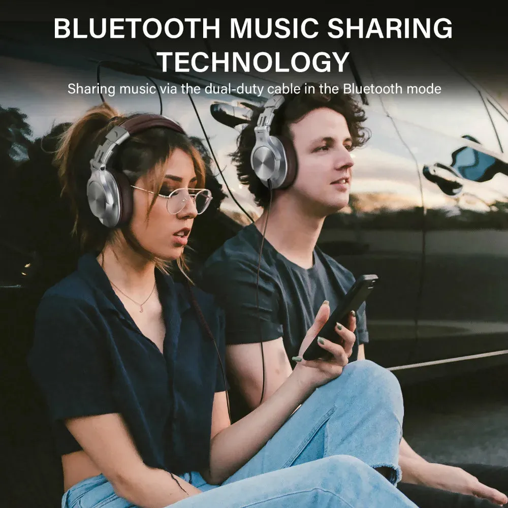 Oneodio A70 Fusion Wired   Wireless Bluetooth 5.2 Headphones - Over Ear Studio DJ Headset with Mic