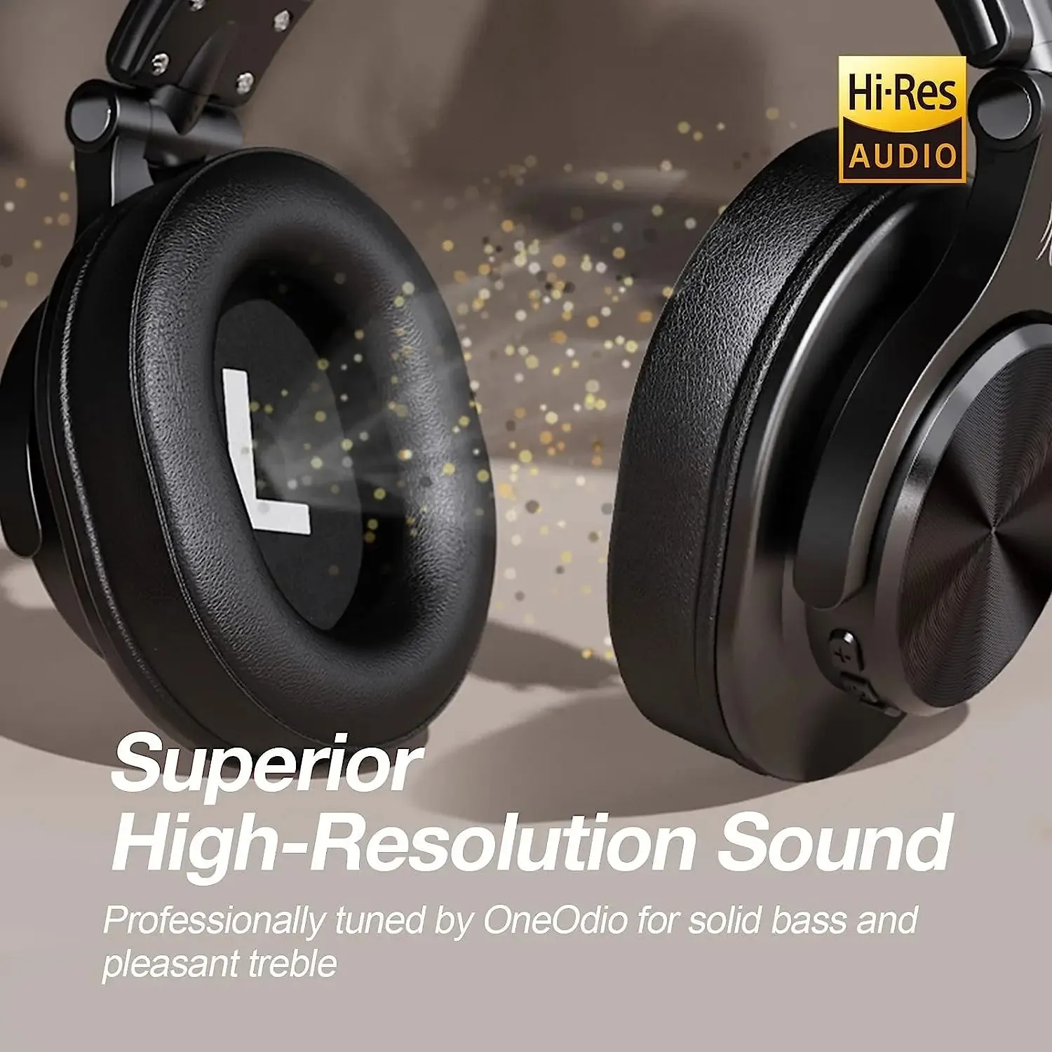 Oneodio Fusion A70 Bluetooth 5.2 Headphones - Hi-Res Audio Over Ear Wireless Headset for Studio Monitoring & DJ Use