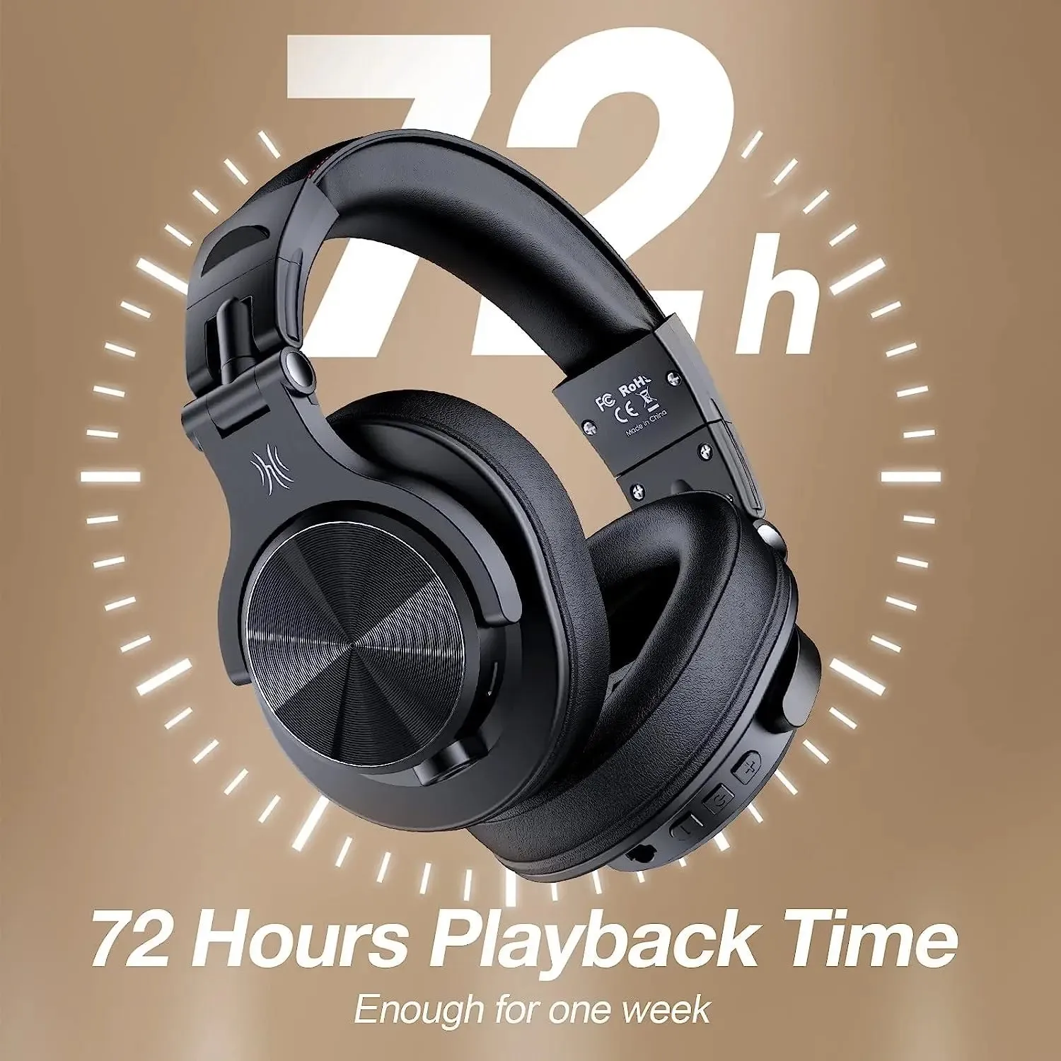 Oneodio Fusion A70 Bluetooth 5.2 Headphones - Hi-Res Audio Over Ear Wireless Headset for Studio Monitoring & DJ Use