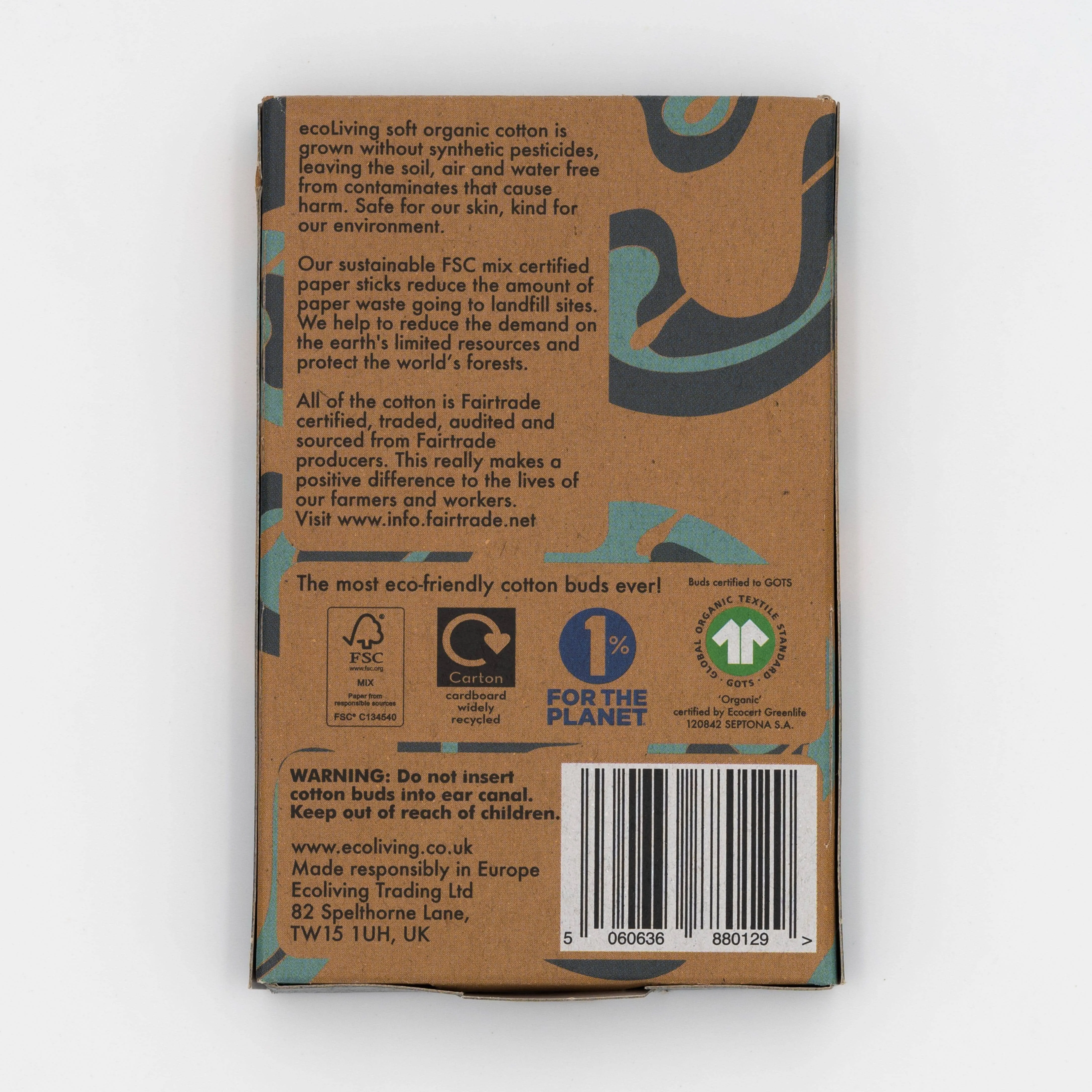 Organic Fairtrade Cotton Buds (FSC Mix 70%)