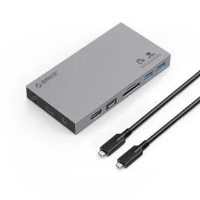 ORICO USB 3.1 Type C Hub Docking Station with M.2 NVMe SSD Enclosure, 100W PD Fast Charging, HDMI, RJ45 Gigabit Network, 3.5mm Audio/Mic & SD/TF Card Reader for PCs, MacBook, Computer Desktops & Laptops (Windows, macOS, Linux) | ORICO-CDH