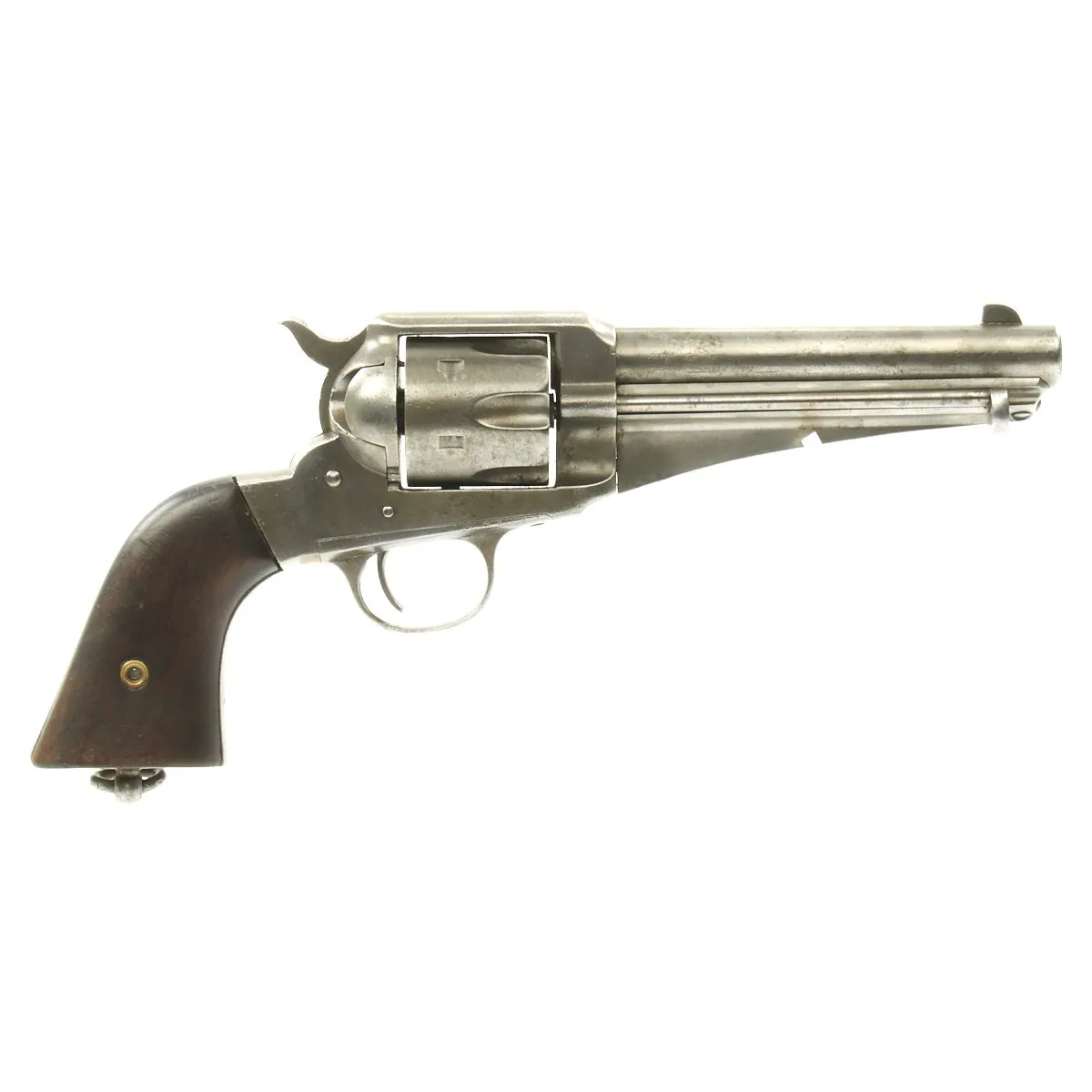 Original Antique U.S. Remington M-1875 Single Action Army 44 Cal. Revolver with Period Holster - Serial No 77