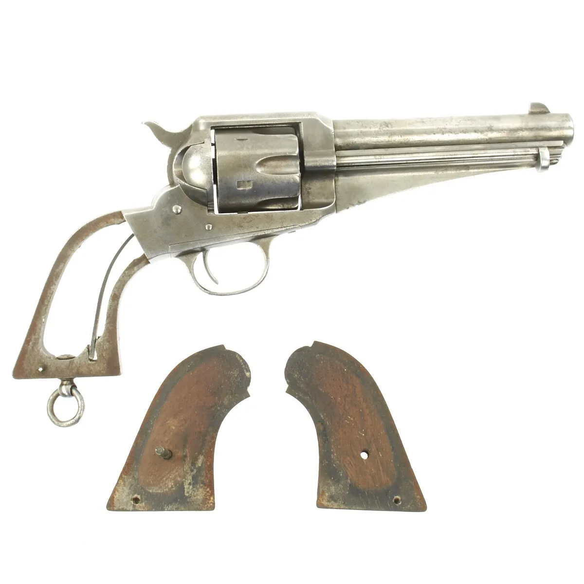 Original Antique U.S. Remington M-1875 Single Action Army 44 Cal. Revolver with Period Holster - Serial No 77