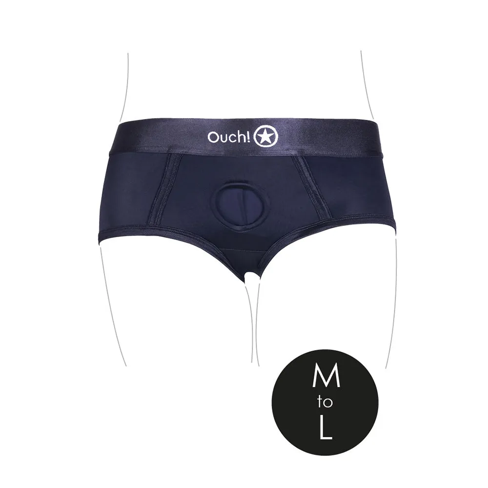 Ouch! Vibrating Strap-on Brief Black M/L