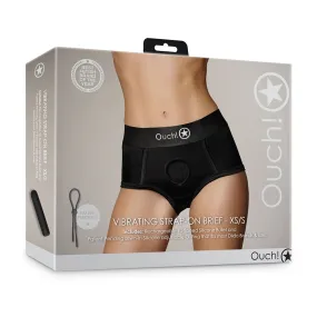 Ouch! Vibrating Strap-on Brief Black XS/S