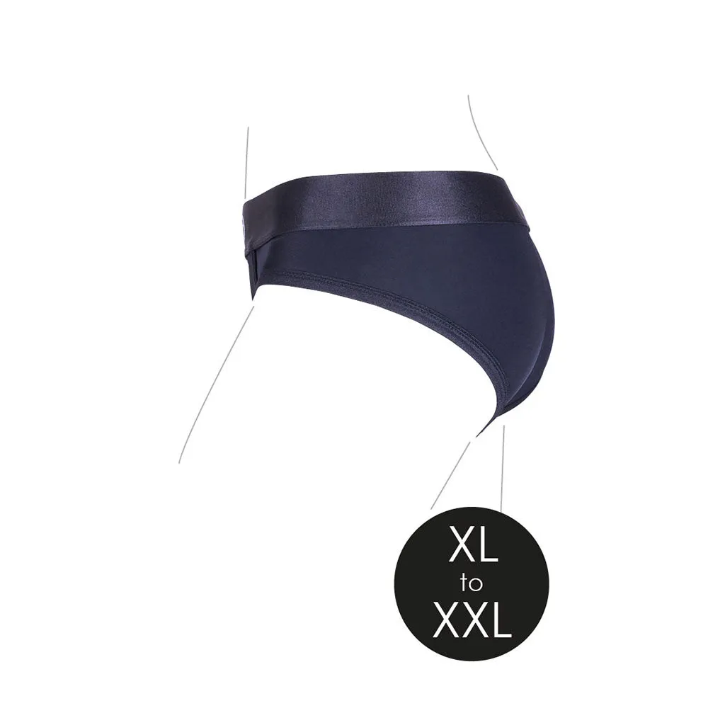 Ouch! Vibrating Strap-on High-cut Brief Black XL/2XL