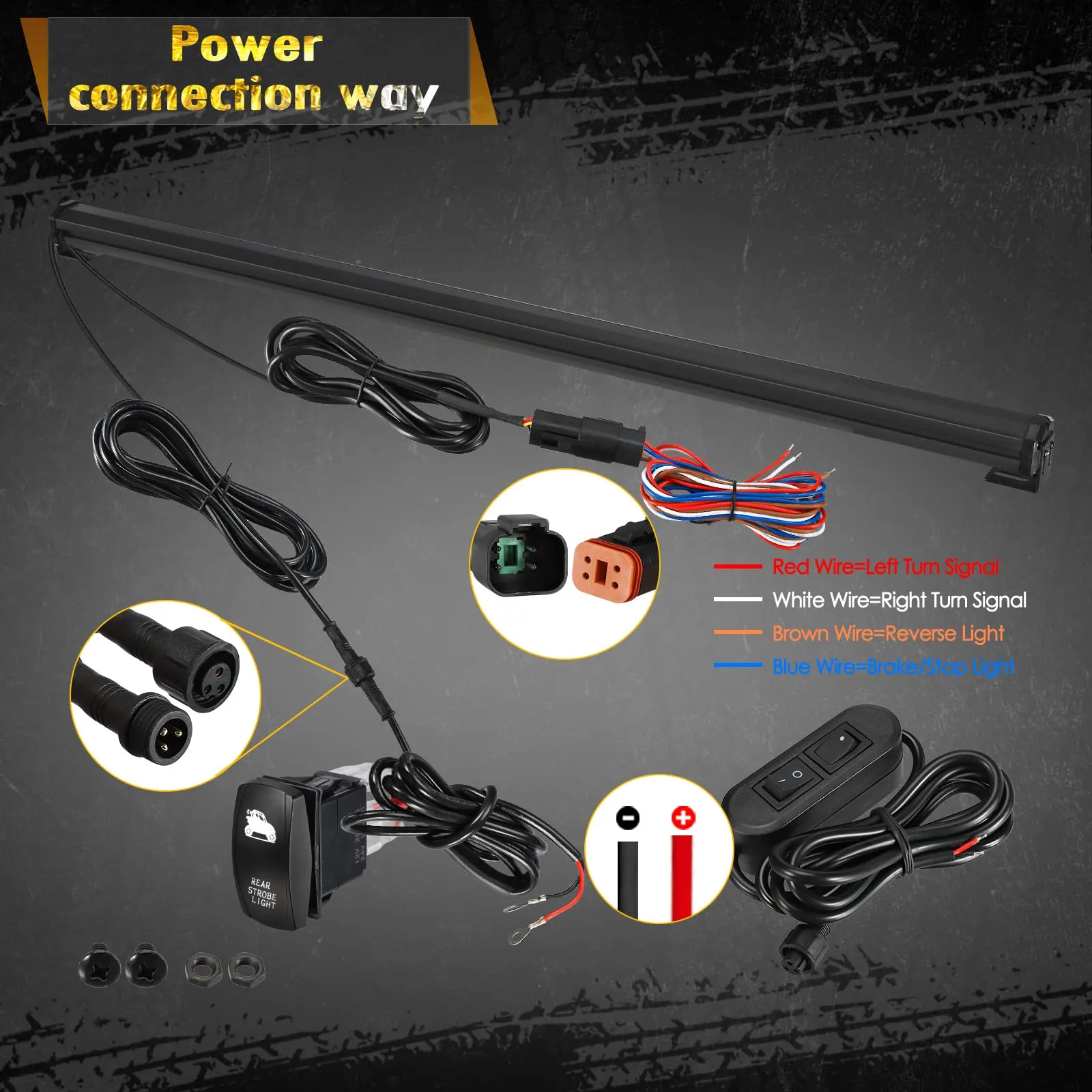 Partsam 30" Light Bar for Offroad,UTV, ATV, RZR, Polaris, 4x4, Trucks