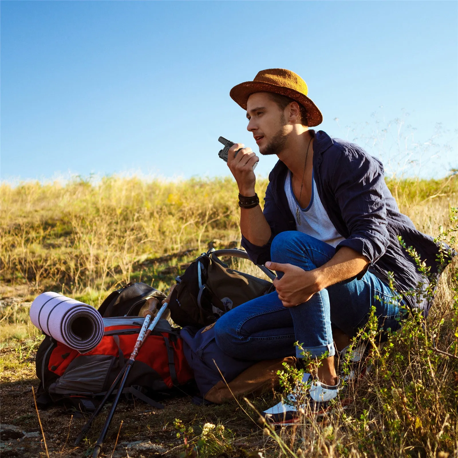 Radioddity GM-N1 GMRS Radio [1 Pair] | 3W | Noise Canceling | 3000mAh Battery | Repeater Capable
