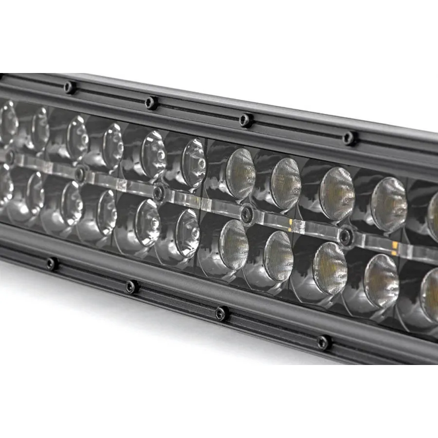 Rough Country Black Series LED Light Bar 12" Dual Row - White DRL | Universal