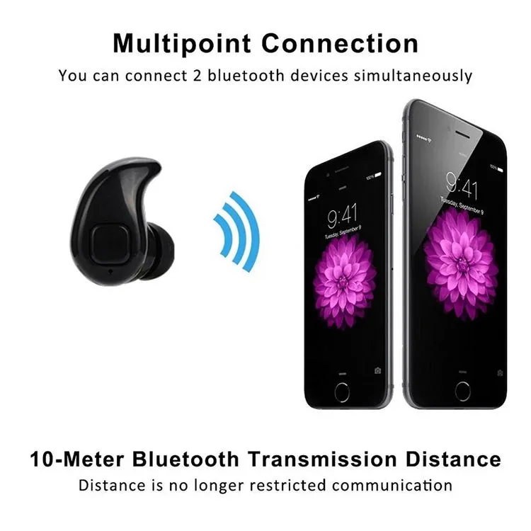 S530X Mini HiFi Handsfree Sport Wireless Bluetooth Earphone with Microphone(Black)
