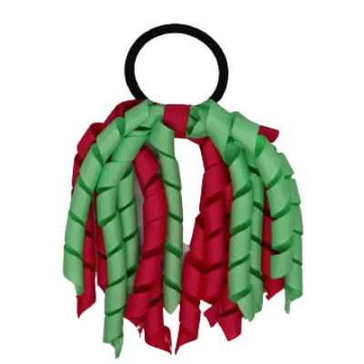School Hair Accessories Short Curly Ponytail Streamer Hair Tie - Mint Green (28 colours options to pick from)