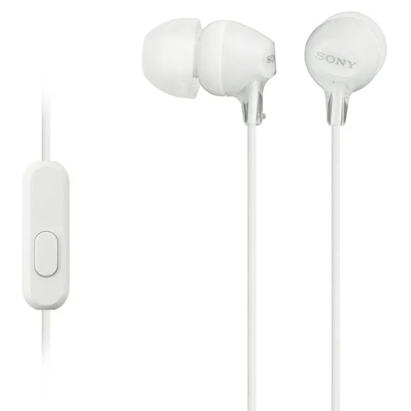 Sony MDR-EX15AP Earphones with Mic - White