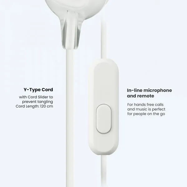 Sony MDR-EX15AP Earphones with Mic - White