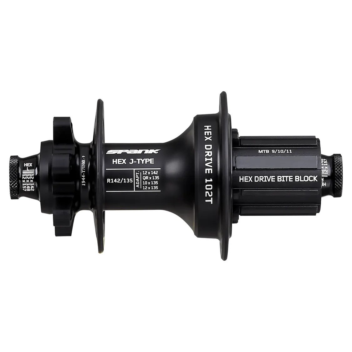 Spank - Black Hex Drive J-Type Rear