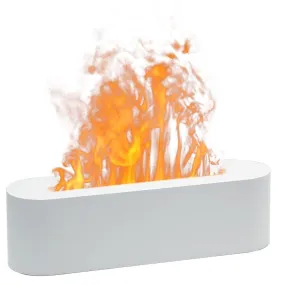 StitchesandTweed Fireplace Flame Diffuser Colourful Night Light - White