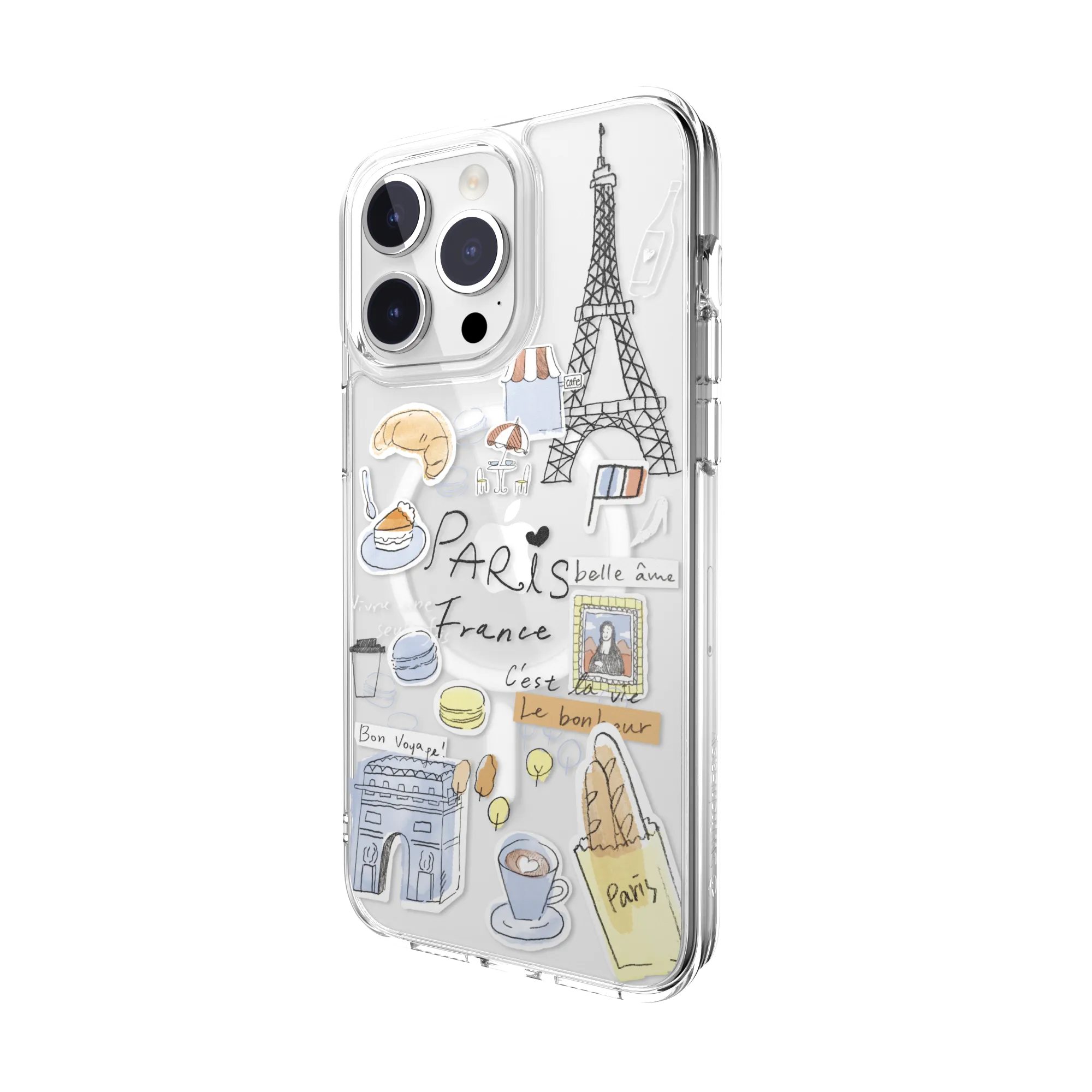 SwitchEasy City M MagSafe Hand-drawn Print AirBarrier Shockproof Clear Case Cover