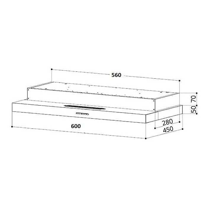 Tecno Uno 60cm Slim Line Hood UA 6112 Package 1