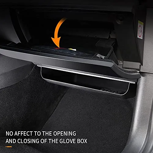 Tesla Model 3 Co-pilot Storage Box Organizer Tray Under Glove Box Secondary Storage Box For Tesla Model 3 Accessories (ABS Flocking)