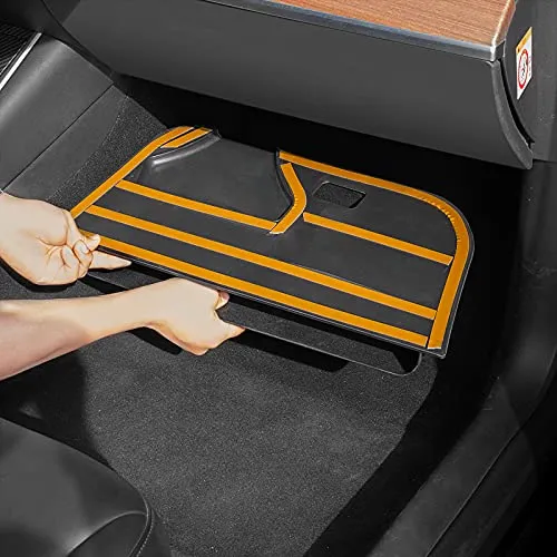 Tesla Model 3 Co-pilot Storage Box Organizer Tray Under Glove Box Secondary Storage Box For Tesla Model 3 Accessories (ABS Flocking)