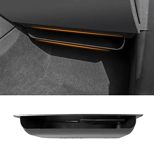Tesla Model 3 Co-pilot Storage Box Organizer Tray Under Glove Box Secondary Storage Box For Tesla Model 3 Accessories (ABS Flocking)