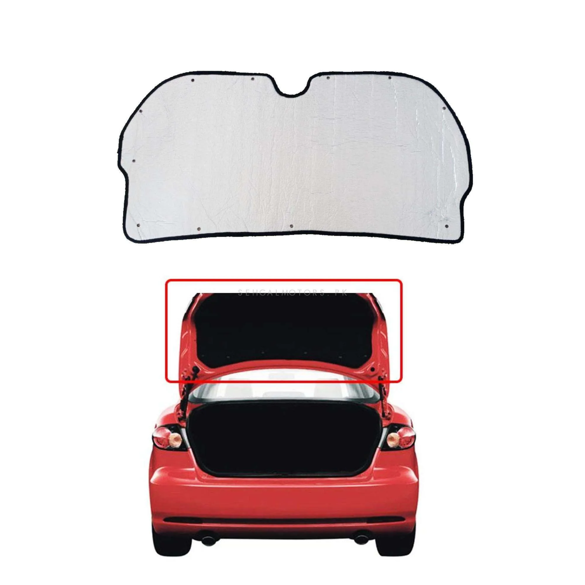 Toyota Corolla 2D Aluminum Trunk Liner Cover - Model 2014-2020 - Protector Lid Garnish Diggi Namda