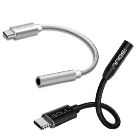 Type C USB to 3.5mm Audio Adapter Nylon Braided