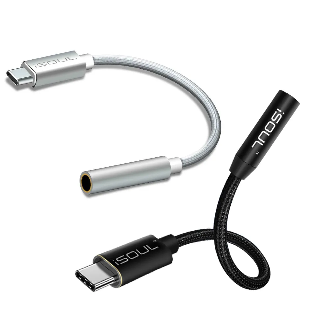 Type C USB to 3.5mm Audio Adapter Nylon Braided