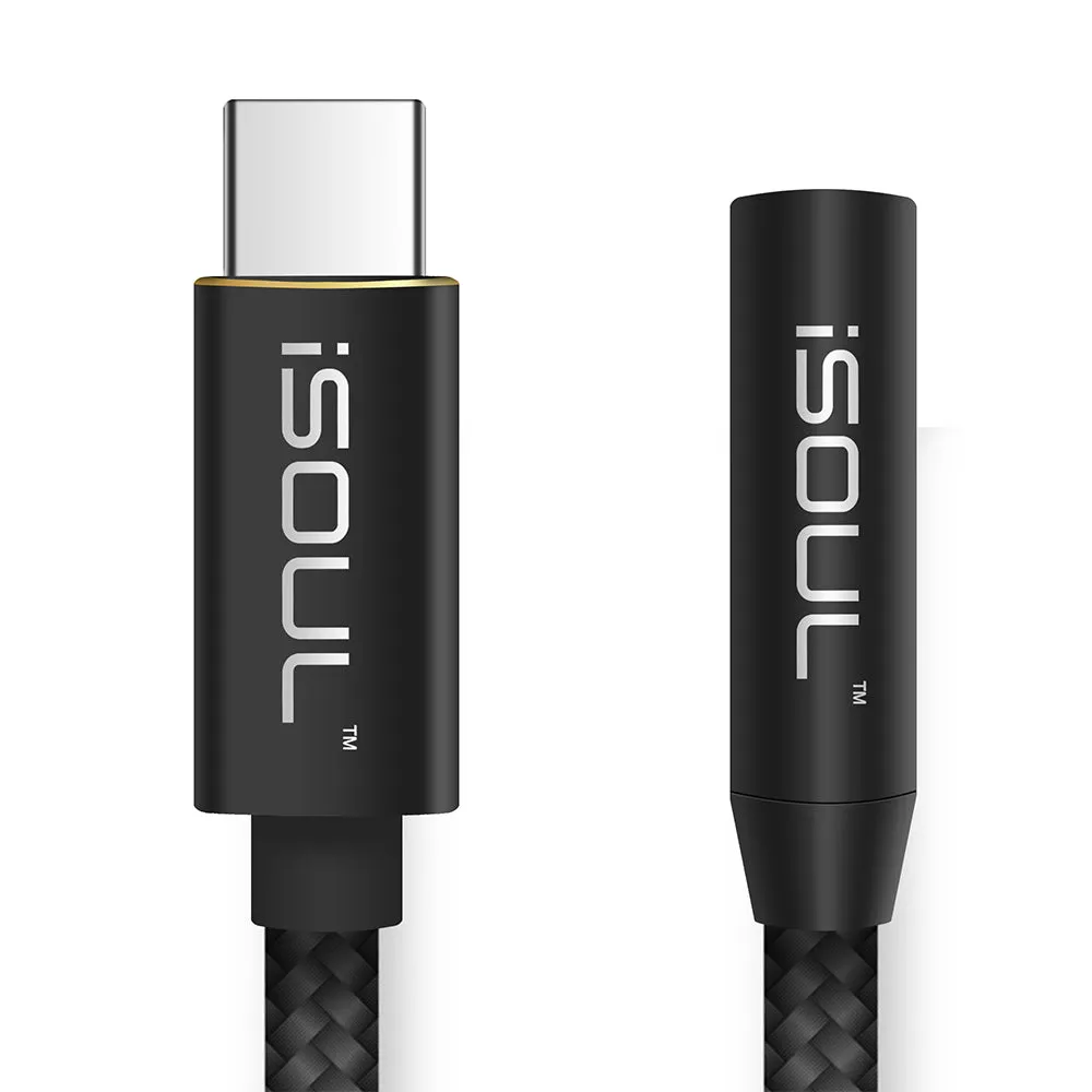 Type C USB to 3.5mm Audio Adapter Nylon Braided