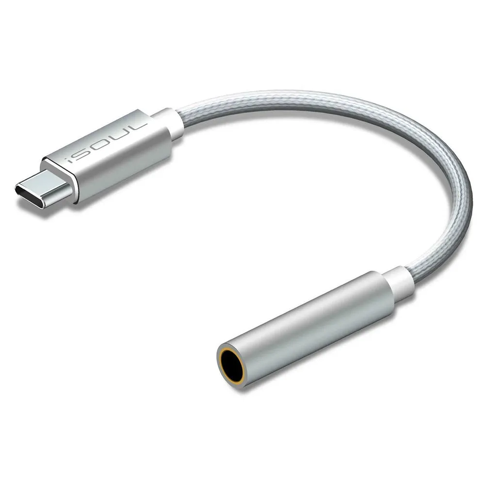 Type C USB to 3.5mm Audio Adapter Nylon Braided