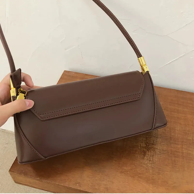 UAKISS  - Elegant All-match Vintage Popular Underarm Bags New French Multi-function Personality Women Shoulder Pack Luxury Solid Handbag