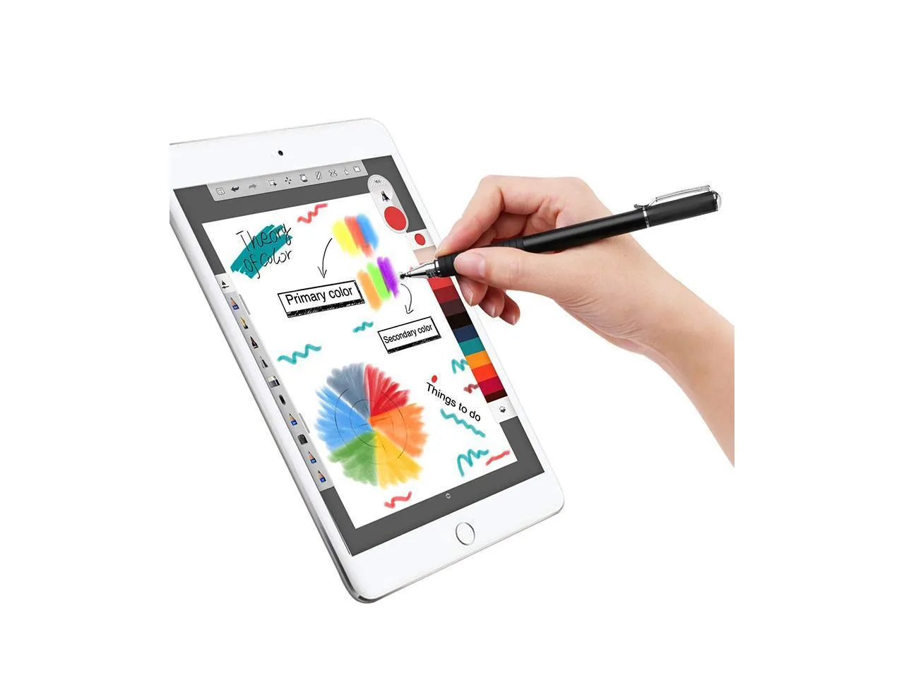 Universal Stylus[2-in-1] Stylus Pen Touch Screen Pens for All Touch Screens Cell phones Tablets Laptops with 6 Replacement Tips(4 Discs 2 Fiber Tips Included)